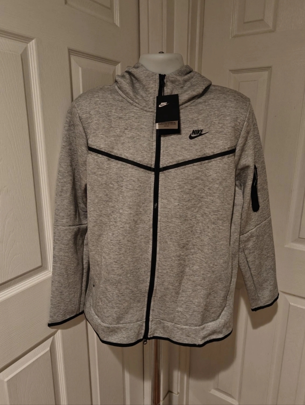 Nike Sportswear Tech Fleece Zip Up Hoodie Grey/Black Mens Size L & XL CU4490-063